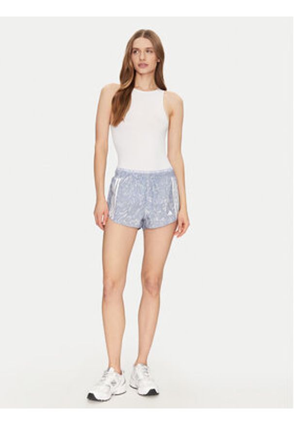 Adidas - adidas Szorty sportowe Own the Run 3-Stripes JD7759 Niebieski Regular Fit. Kolor: niebieski. Materiał: syntetyk. Sport: bieganie