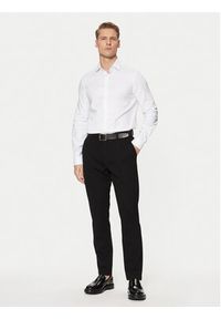 Calvin Klein Koszula K10K113851 Biały Slim Fit. Kolor: biały. Materiał: bawełna