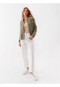 Olsen Marynarka 15001369 Khaki Regular Fit. Kolor: brązowy. Materiał: len