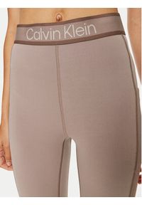 Calvin Klein Performance Legginsy 00GWF4L608 Beżowy Slim Fit. Kolor: beżowy. Materiał: syntetyk #2