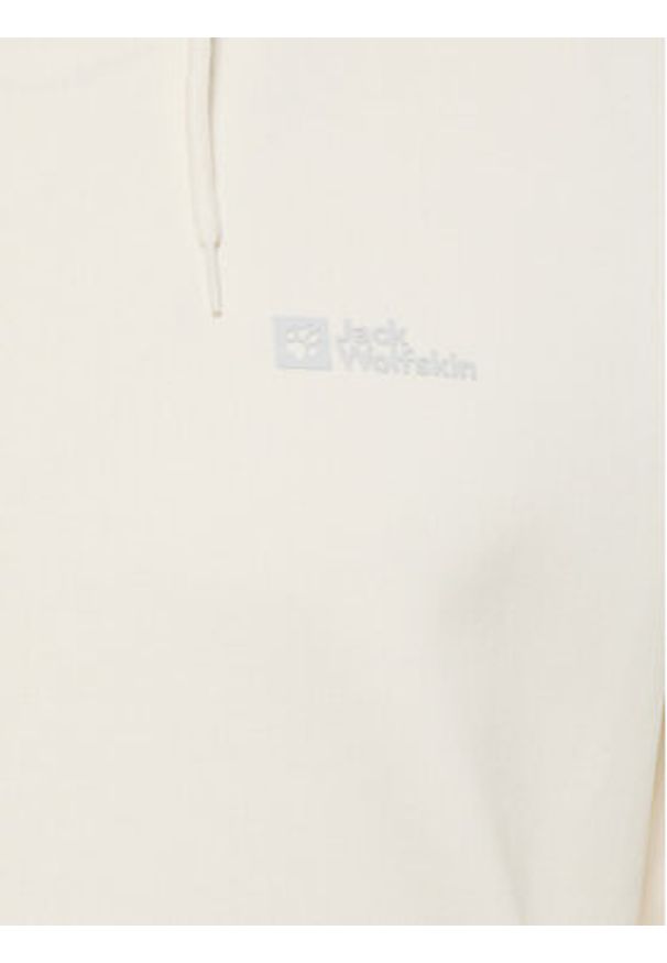 Jack Wolfskin Bluza Essential A63872 Écru Regular Fit. Kolor: kremowy. Materiał: bawełna