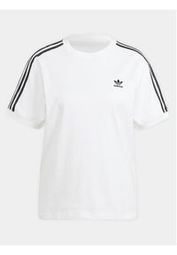 Adidas - adidas T-Shirt 3-Stripes IR8051 Biały Regular Fit. Kolor: biały. Materiał: bawełna