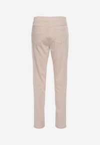 Born2be - Beżowe Spodnie Regular z Elastyczną Talią i Wsuwanymi Kieszonkami Astridda. Okazja: na co dzień. Kolekcja: plus size. Kolor: beżowy. Styl: casual #7