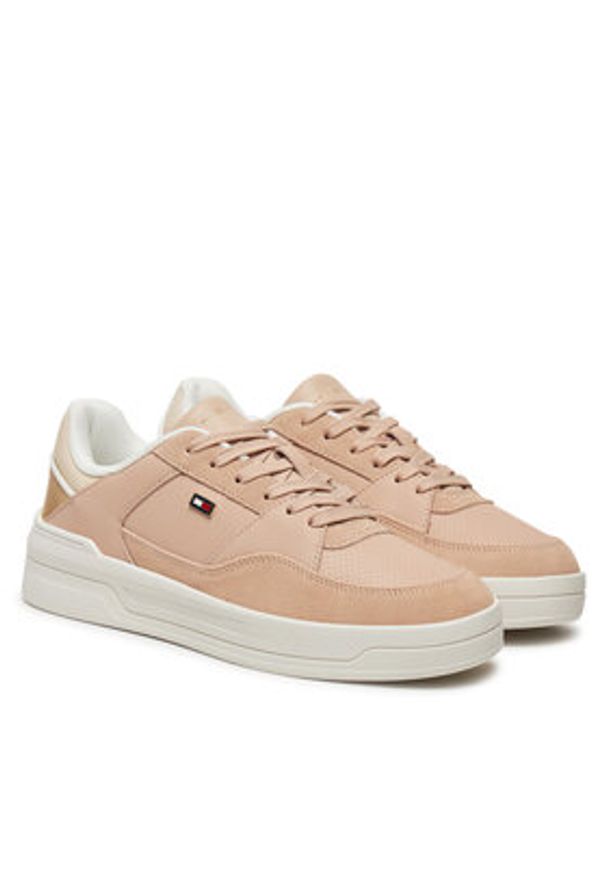TOMMY HILFIGER - Tommy Hilfiger Sneakersy Essent Basket FW0FW08615 Różowy. Kolor: różowy. Materiał: skóra