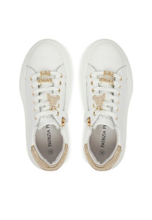 Patrizia Pepe Sneakersy PPJ302 27 Biały. Kolor: biały. Materiał: skóra