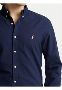 Polo Ralph Lauren Koszula 710767828003 Granatowy Slim Fit. Typ kołnierza: polo. Kolor: niebieski. Materiał: bawełna