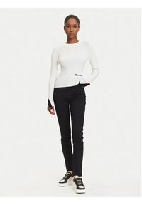 Karl Lagerfeld Jeans Sweter A3W18006 Écru Slim Fit. Materiał: wiskoza