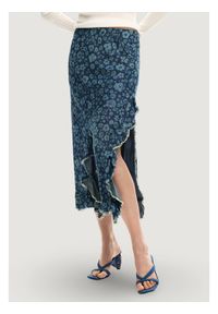 Desigual Spódnica jeansowa Anem 26SWFW04 Niebieski Regular Fit. Kolor: niebieski. Materiał: lyocell #1