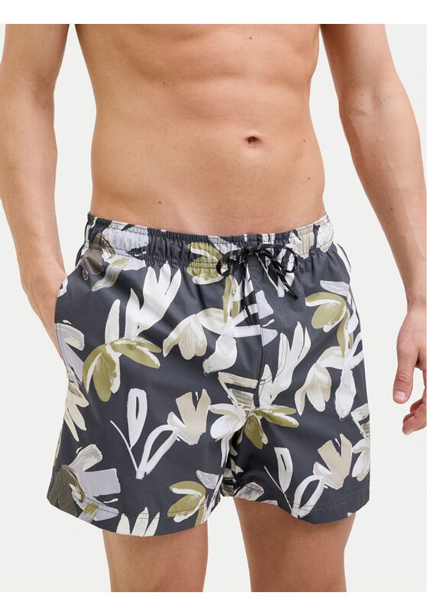 Jack & Jones - Jack&Jones Szorty kąpielowe Maui 12272832 Szary Regular Fit. Kolor: szary. Materiał: syntetyk