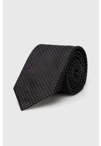 BOSS krawat jedwabny kolor czarny. Kolor: czarny. Materiał: jedwab #1