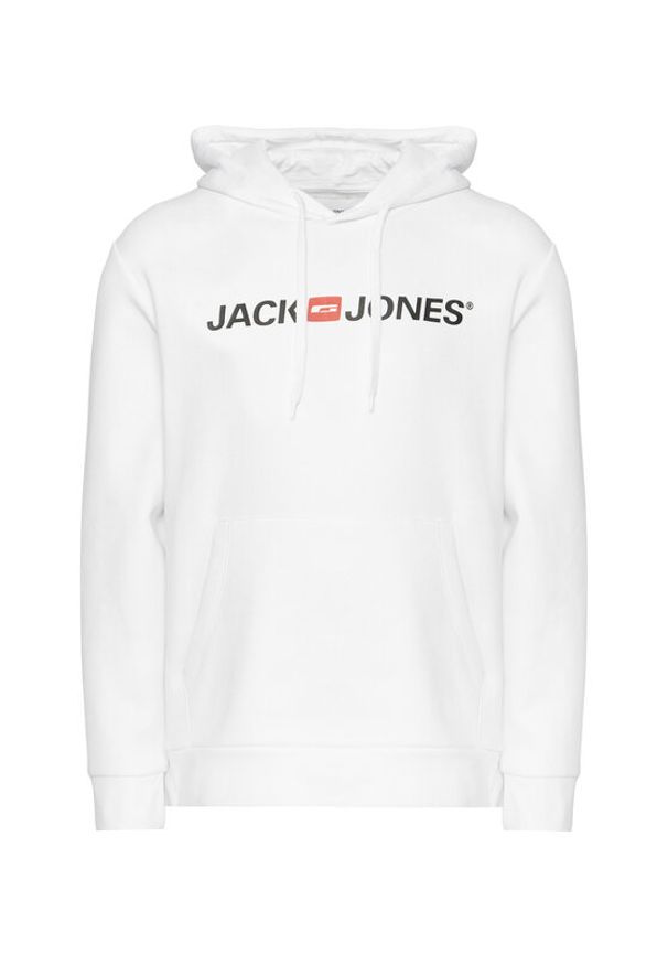 Jack & Jones Bluza Corp Old Logo 12137054 Biały Regular Fit. Kolor: biały. Materiał: bawełna, syntetyk