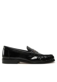 TOMMY HILFIGER - Tommy Hilfiger Mokasyny Loafer Abrasivato Leather FW0FW08617 Czarny. Kolor: czarny. Materiał: skóra