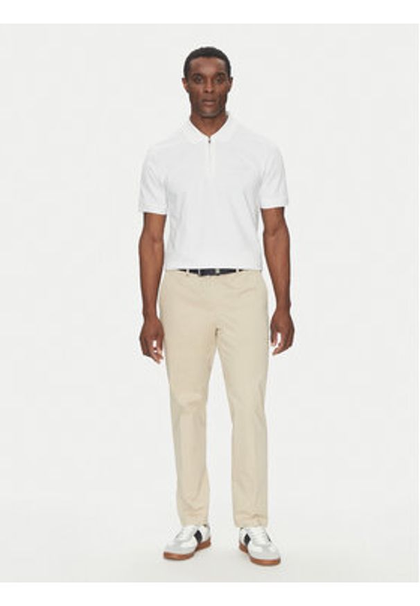 BOSS Polo H-Paras 71_PS 50531463 Biały Regular Fit. Typ kołnierza: polo. Kolor: biały. Materiał: bawełna