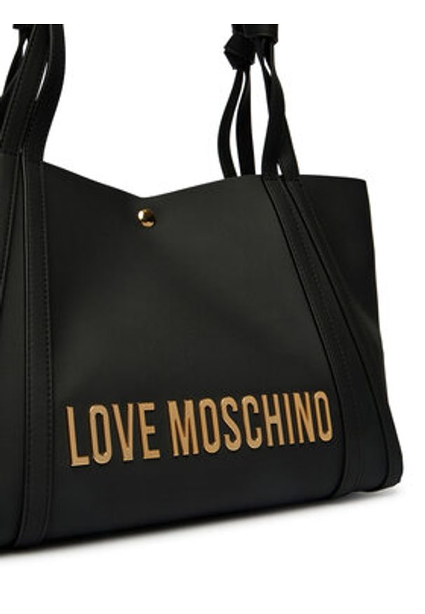 Love Moschino - LOVE MOSCHINO Torebka JC4244PP0OKD0000 Czarny. Kolor: czarny. Materiał: skórzane