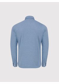 Pako Lorente - PAKO LORENTE - Jasnoniebieska dzianinowa koszula męska. Typ kołnierza: kołnierzyk włoski. Kolor: niebieski. Materiał: dzianina. Długość rękawa: długi rękaw. Długość: długie. Wzór: melanż #4
