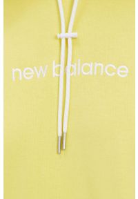 New Balance Bluza WT11502FTL damska z kapturem. Okazja: na co dzień. Typ kołnierza: kaptur. Kolor: żółty. Długość rękawa: długi rękaw. Długość: długie. Styl: casual