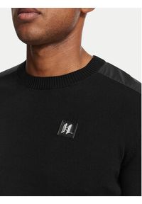 Karl Lagerfeld - KARL LAGERFELD Sweter 655029 561398 Czarny Slim Fit. Typ kołnierza: dekolt w karo. Kolor: czarny. Materiał: bawełna #2