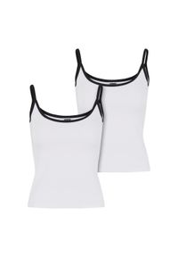 Damski tank top Urban Classics Contrast Basic (x2). Okazja: na co dzień. Kolor: czarny, wielokolorowy, biały. Styl: casual, elegancki #1