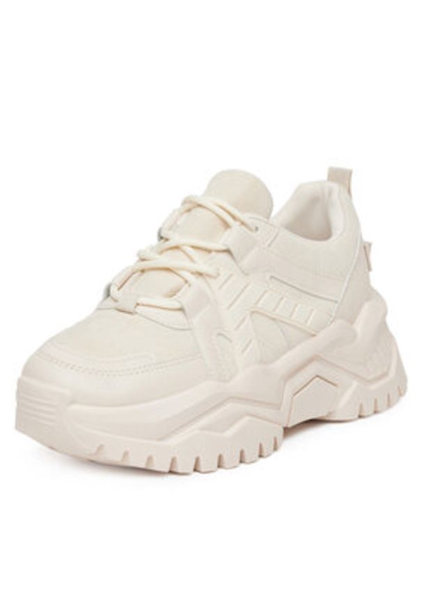 DeeZee Sneakersy 9223 Beżowy. Kolor: beżowy. Materiał: skóra