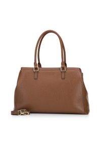 Wittchen - Torebka kuferek skórzana klasyczna. Kolor: brązowy. Wzór: haft. Dodatki: z haftem. Materiał: skórzane. Styl: klasyczny #5