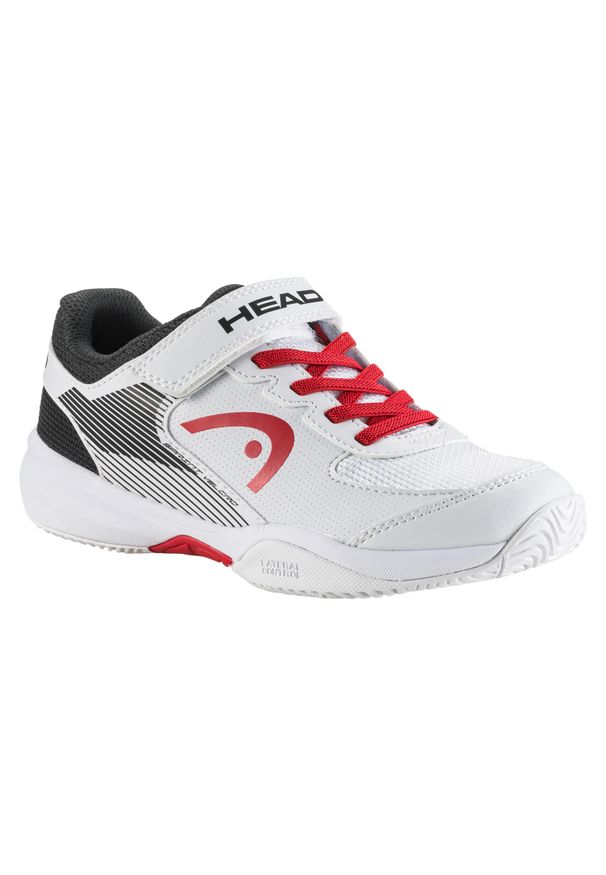 Buty tenisowe dla dzieci Head Sprint Velcro 3.0 WHRD. Zapięcie: rzepy. Materiał: skóra, syntetyk, kauczuk, tkanina. Szerokość cholewki: normalna. Wzór: paski. Sport: bieganie, tenis