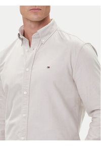 TOMMY HILFIGER - Tommy Hilfiger Koszula Solid Heritage MW0MW35774 Beżowy Regular Fit. Kolor: beżowy. Materiał: bawełna #5