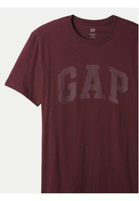 GAP - Gap T-Shirt 856659-17 Bordowy Regular Fit. Kolor: czerwony. Materiał: bawełna