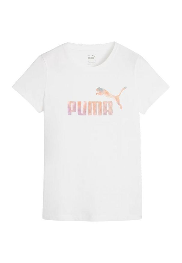 Puma - T-shirt Damski ESS+ Summer Daze. Kolor: biały