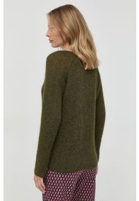 Max Mara Leisure sweter wełniany damski kolor zielony lekki. Okazja: na co dzień. Kolor: zielony. Materiał: wełna. Długość rękawa: długi rękaw. Długość: długie. Styl: casual #4
