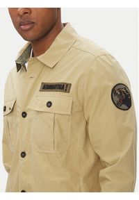 Aeronautica Militare Kurtka przejściowa 251AC032CT3505 Beżowy Regular Fit. Kolor: beżowy. Materiał: bawełna