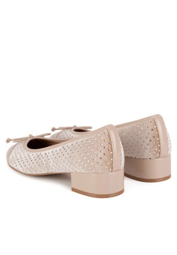 Nine West Baleriny WFA2993-1 Beżowy. Kolor: beżowy. Materiał: materiał