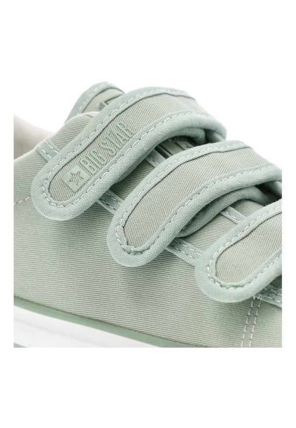 Big-Star - Zielone Trampki Big Star Damskie Wygodne Obuwie. Kolor: zielony. Materiał: materiał. Szerokość cholewki: normalna. Styl: sportowy