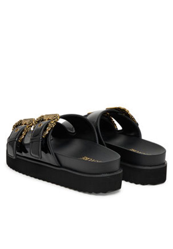 Versace Jeans Couture Klapki 80VA3SM1 ZS190 899 Czarny. Kolor: czarny. Materiał: skóra