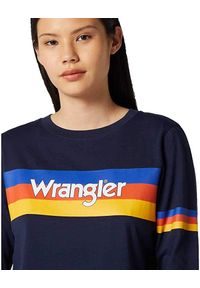 Wrangler - WRANGLER RAINBOW TEE DAMSKA KOSZULKA Z DŁUGIM RĘKAWEM LONGSLEEVE NAVY W7P9EV114 112132067. Długość rękawa: długi rękaw. Długość: długie #3