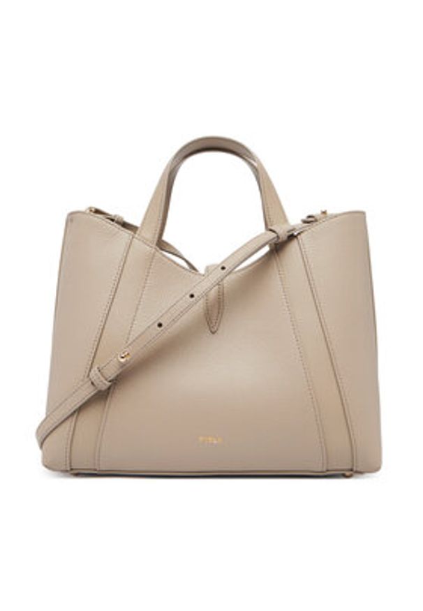 Furla Torebka Goccia S WB01789 BX3353 KH 4488S Beżowy. Kolor: beżowy. Materiał: skórzane