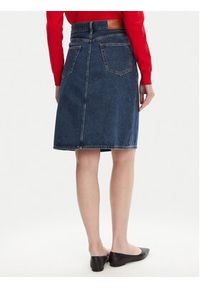TOMMY HILFIGER - Tommy Hilfiger Spódnica jeansowa WW0WW45666 Granatowy Straight Fit. Kolor: niebieski. Materiał: bawełna #3