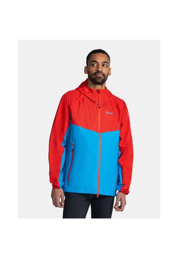 Męska kurtka hardshell Kilpi HURRICANE-M. Kolor: czerwony. Materiał: nylon. Sport: turystyka piesza