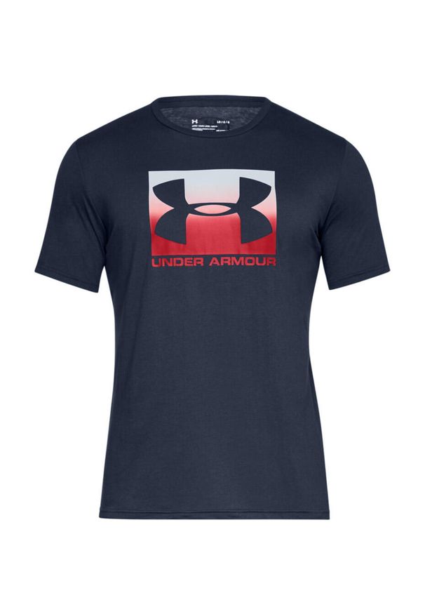 Koszulka treningowa męska Under Armour Boxed Sportstyle Ss. Kolor: niebieski. Sport: piłka nożna