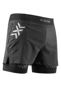 Spodnie do biegania męskie X-Bionic Twyce Race 2in1. Kolor: czarny. Materiał: syntetyk, materiał #1