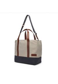 TOMMY HILFIGER - Tommy Hilfiger Torba Th Casual Tote AM0AM13368 Beżowy. Kolor: beżowy. Materiał: materiał #4