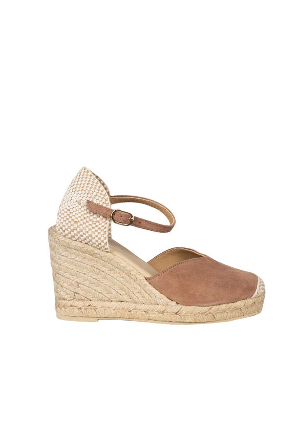 Geox Espadryle "Gelsa" | D25TPA 00022 | Kobieta | Różowy. Okazja: na co dzień. Nosek buta: okrągły. Kolor: różowy. Materiał: tkanina, skóra. Obcas: na koturnie. Styl: klasyczny, elegancki, casual