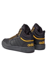 Adidas - adidas Sneakersy Hoops 3.0 Mid IG7928 Czarny. Kolor: czarny. Materiał: skóra