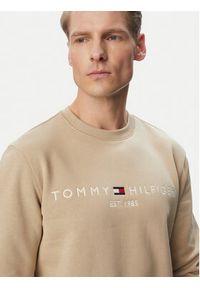 TOMMY HILFIGER - Tommy Hilfiger Bluza Logo MW0MW11596 Beżowy Regular Fit. Kolor: beżowy. Materiał: syntetyk #5