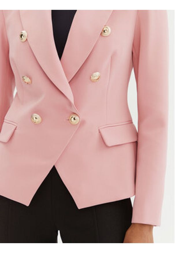 Rinascimento Marynarka CFC0122865003 Różowy Regular Fit. Kolor: różowy. Materiał: syntetyk