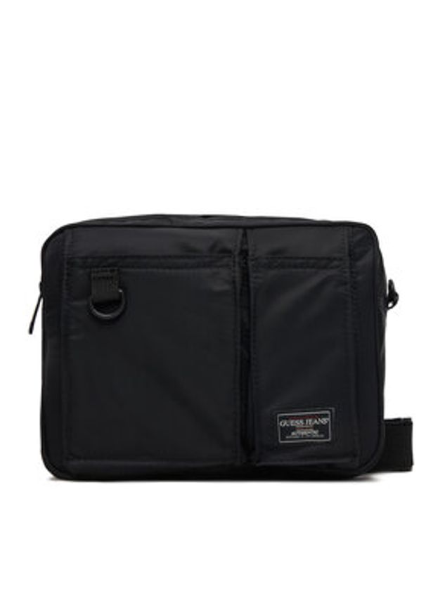 Guess Jeans Saszetka M6RZ02 WK512 Czarny. Kolor: czarny. Materiał: materiał