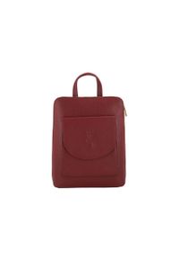 Barberini's - Plecak listonoszka 2w1 BARBERINI'S czerwony 800-13. Kolor: czerwony. Materiał: skóra. Styl: casual, elegancki #1