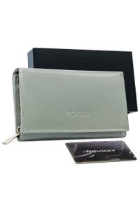 4U CAVALDI - Portfel damski szary Cavaldi RD-21-GCL-0795 GRAY. Kolor: szary. Materiał: skóra