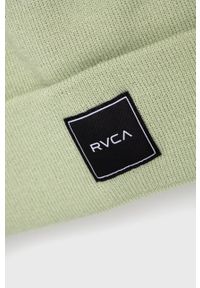 RVCA Czapka kolor zielony z cienkiej dzianiny. Kolor: zielony. Materiał: dzianina