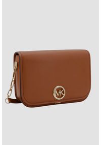 Michael Kors - MICHAEL KORS Brązowa torebka MD CHN MSGR. Kolor: brązowy. Materiał: skórzane. Styl: elegancki #4