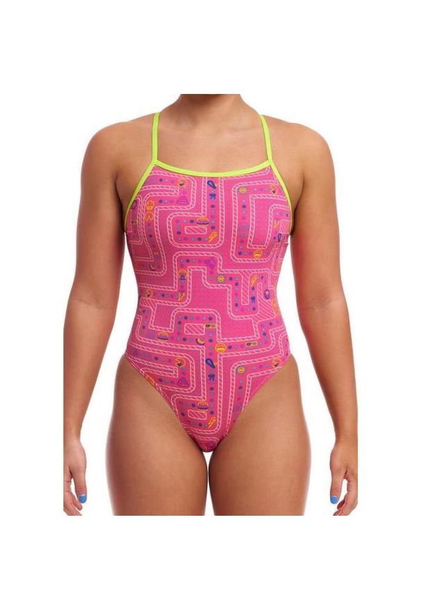 FUNKITA - Strój kąpielowy Funkita Packed Pink - Tie Me Tight - wiązany. Kolor: różowy